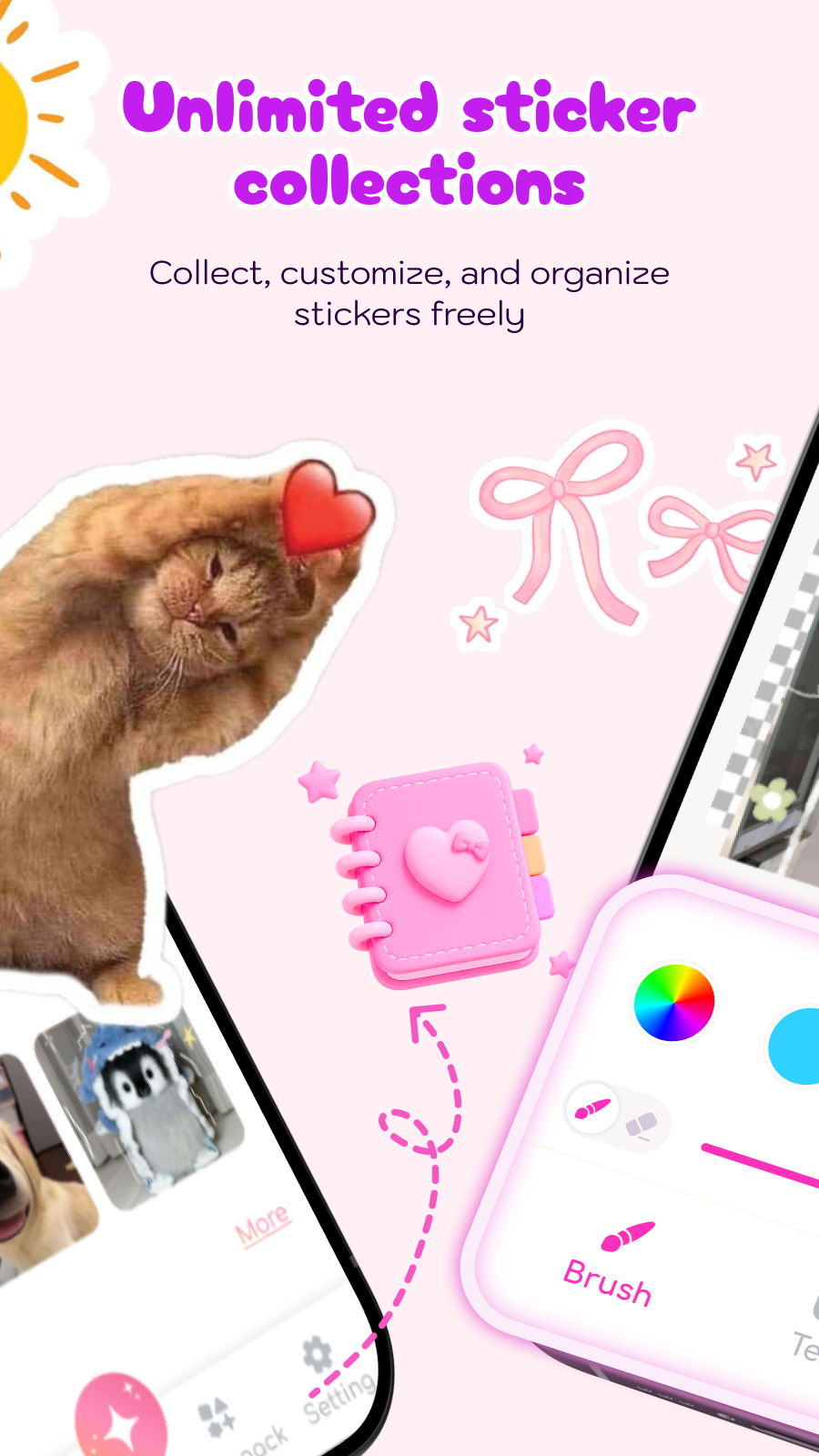 Unlimited sticker collections